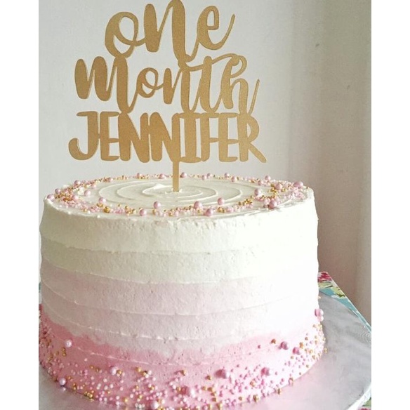 One Month Baby Topper / Topper / Hiasan Kue / Caketopper / Bunting