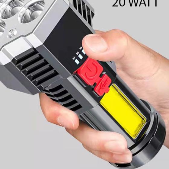 SENTER LED 5 MATA 60W + 20W SUPER TERANG / SENTER CAS LED - SENTER LED