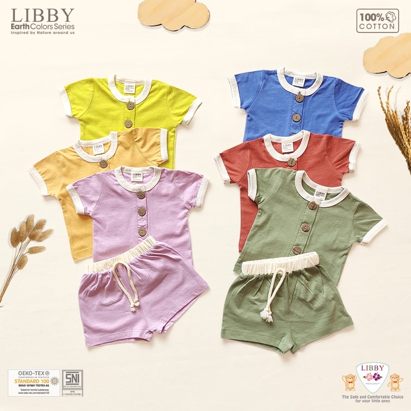 Libby Rocco set setelan pendek - LIBBY Earth Stelan Rocco Set Pendek Celana Pendek