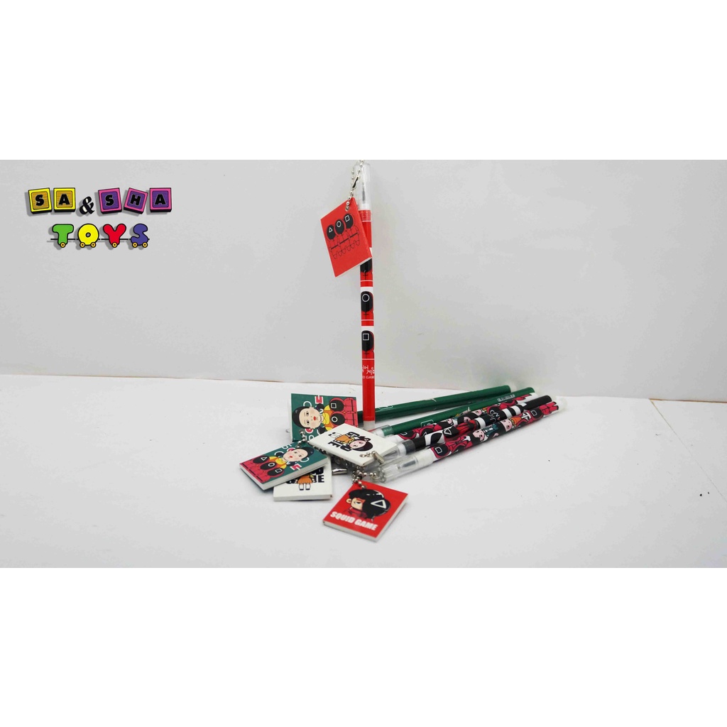 

Pulpen Unik Squid Games ADA BUKU MINI di atasnya