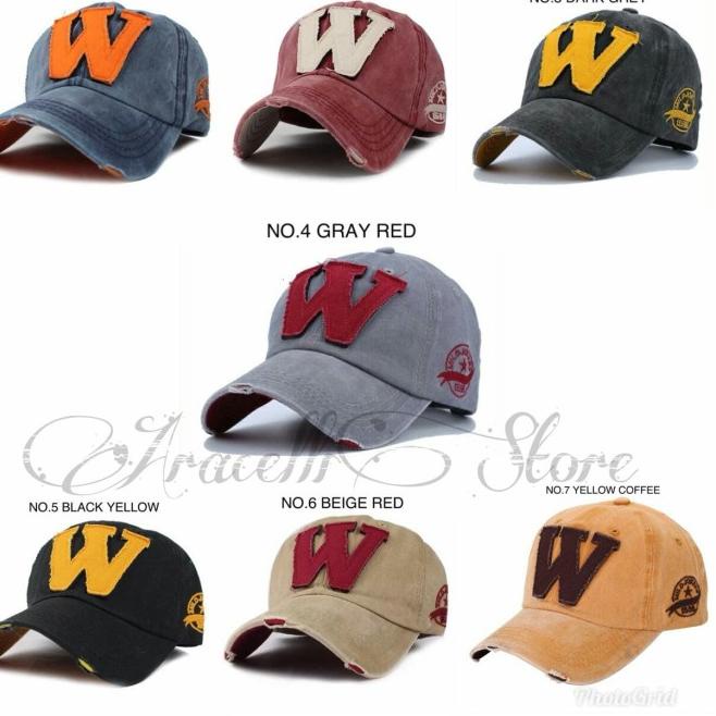 Topi Import Logo W / Jual Topi Import Fashion Murah / Topi Cewek Cowok