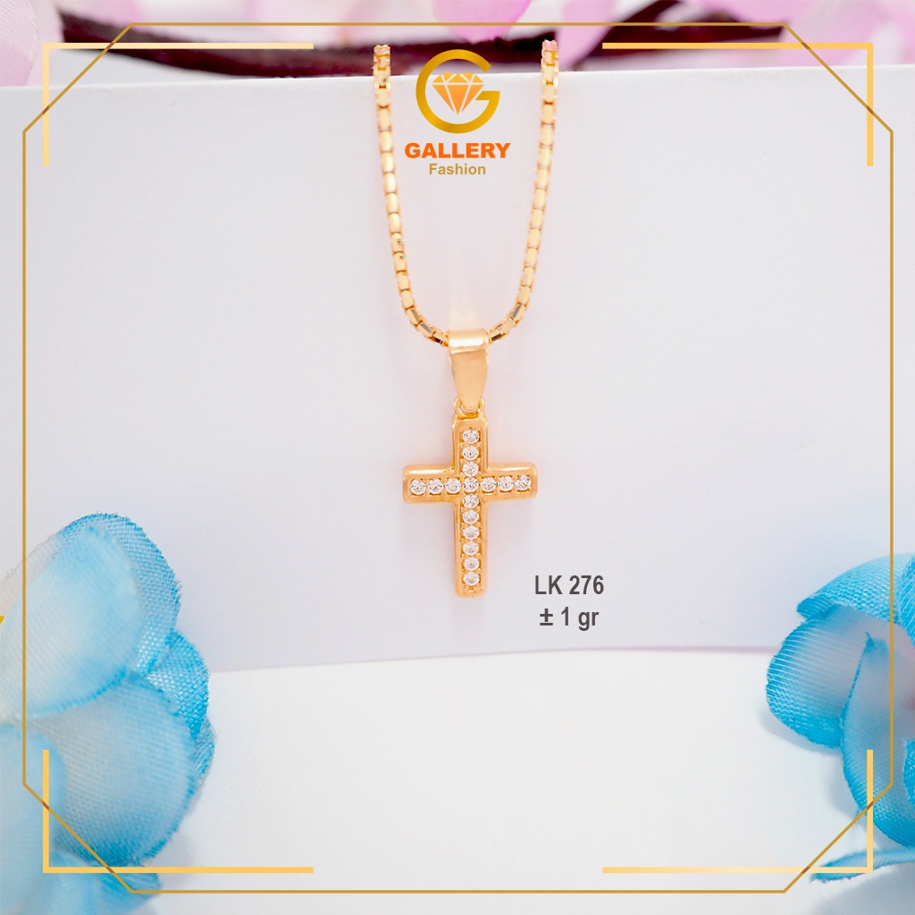 LIONTIN KALUNG EMAS ASLI KADAR 300/6KARAT (6K) DAN 375/8KARAT (8K) KODE LK 276 LIONTIN KALUNG MODEL 