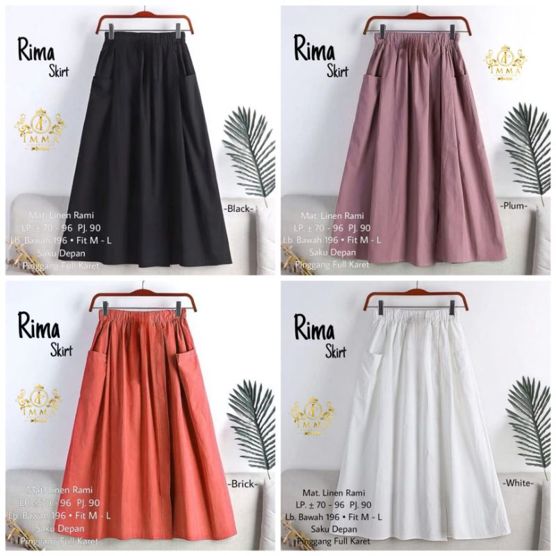 Rok Panjang Wanita Terbaru Model Plisket || Rima Skirt