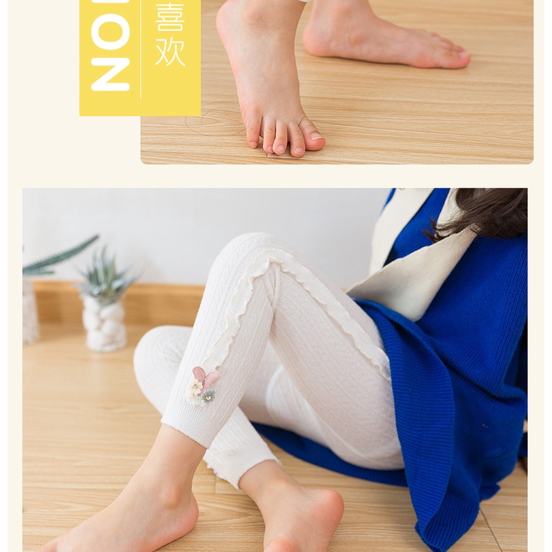 PUNCAK 6.6 BOBOHO - 0-3 TAHUN LEGGING ANAK BAYI PEREMPUAN TEBAL  RUFFLE BUNGA BINTANG KELINCI