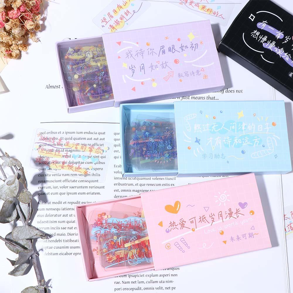 Lanfy Ungkapan Inspirasi Stiker Tahan Air Kreatif Scrapbooking Motivasi Ungkapan Cina Lengket Alat Tulis Akun Tangan Graffiti Decals