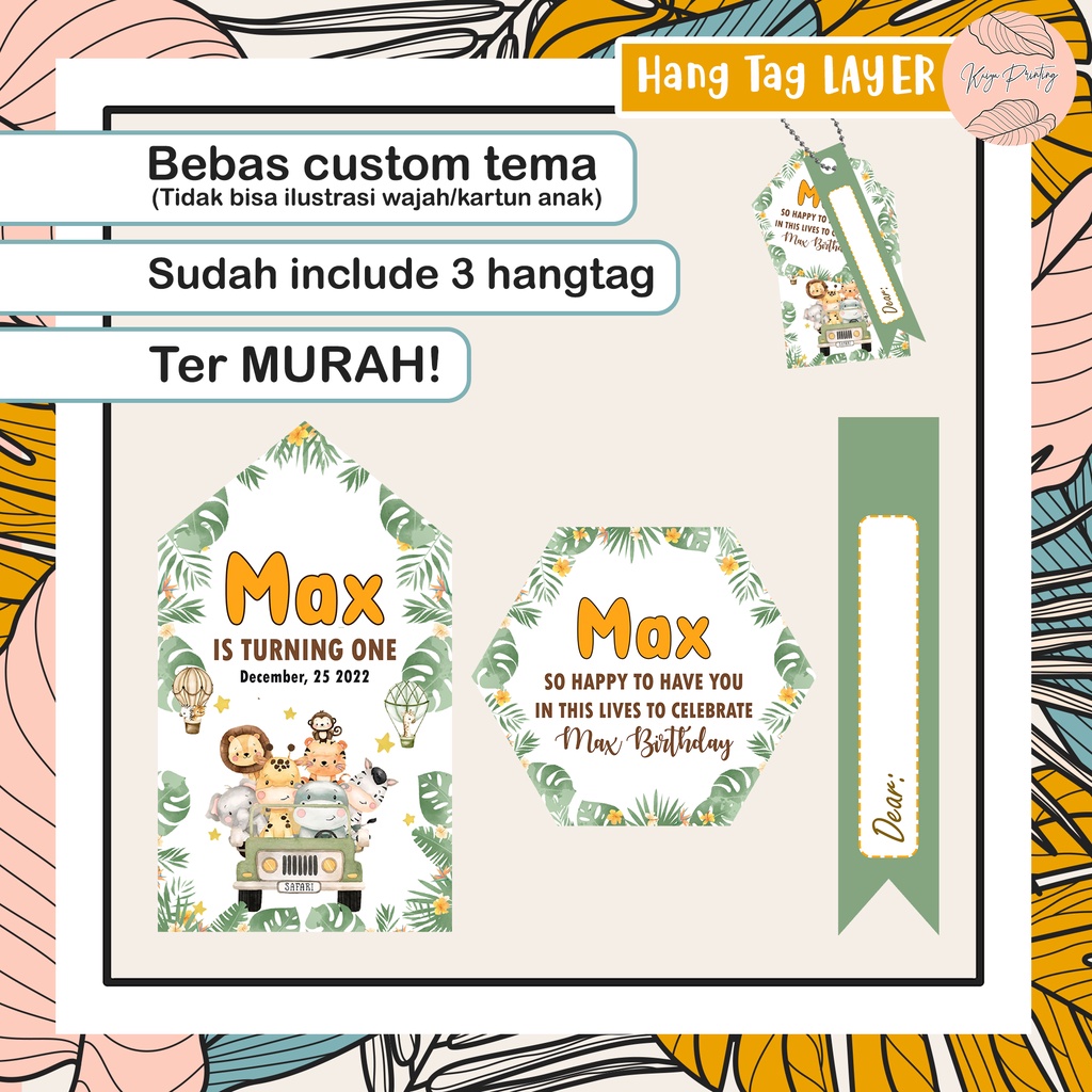 

Hang Tag Ulang Tahun Custom / Hangtag LAYER lucu