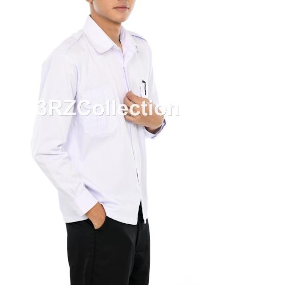 Baju Pdh Putih Kemeja Putih Lengan Panjang Baju PDH PNS/Pemda Panjang - S