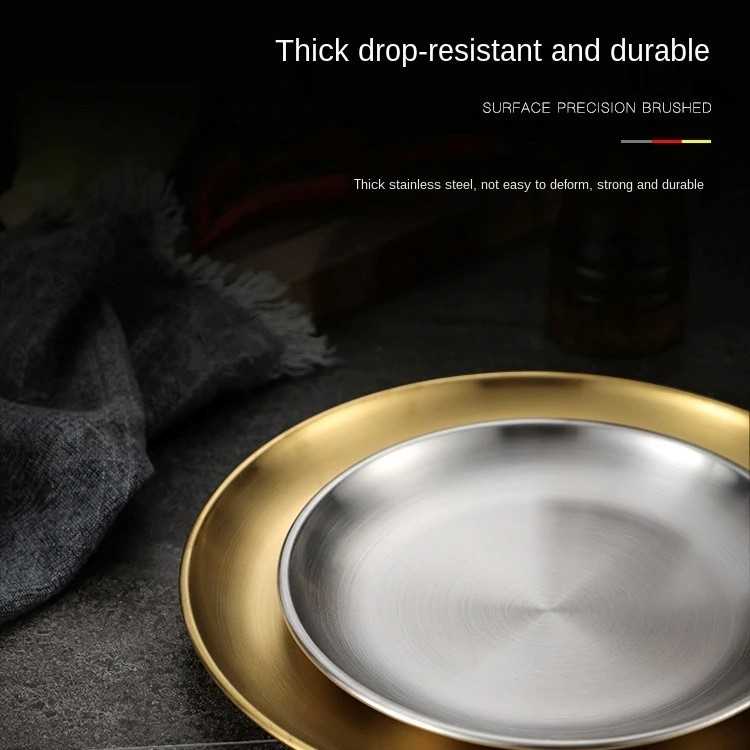 TD - PR SUPPLE Piring Makan Dekorasi Nampan Baki Stainless Steel Plate - ST201