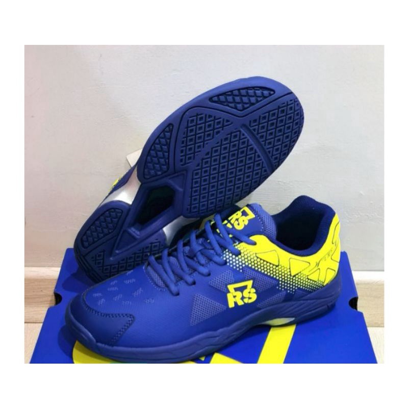 sepatu badminton rs jf ltd 3 biru original