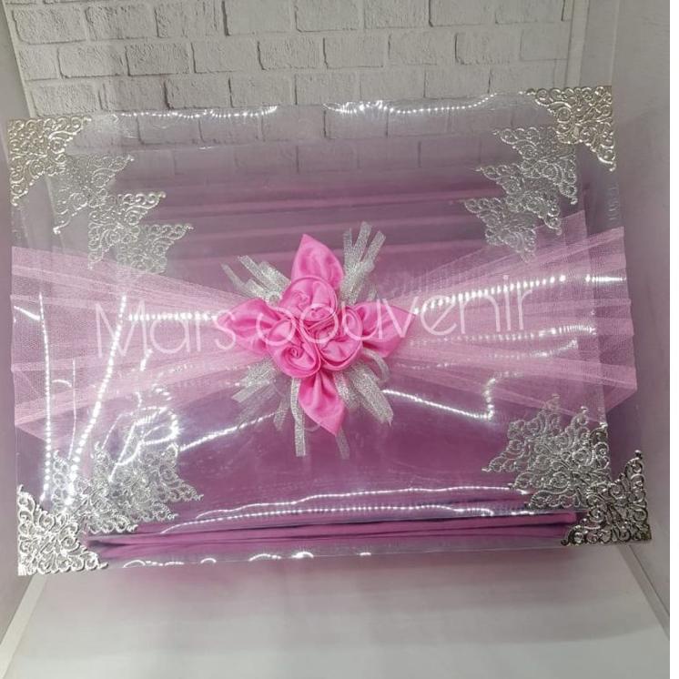 

NEW ARRIVAL Box/kotak hantaran seserahan Tile Pink 1set isi 4 2397 ど