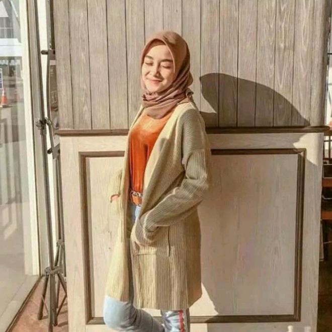 Cardigan wanita belle cardy bahan rajut tebal ukuran size L LD 110 banyak pilihan warna