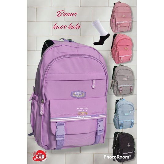 Tas ransel anak perempuan bahan tebal halus kuat
