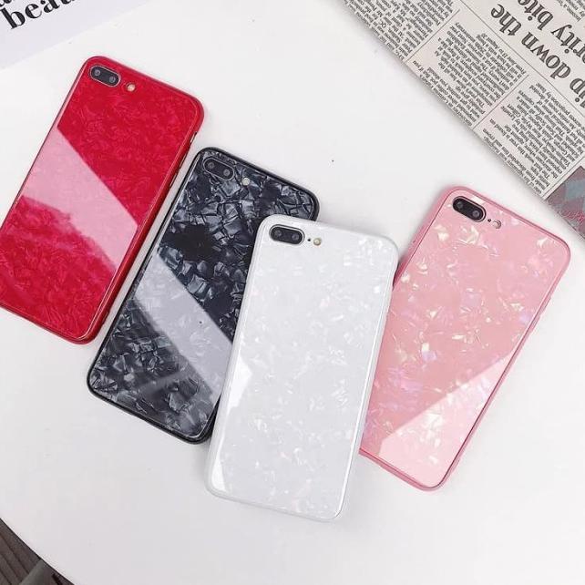 Iphone 7 PLUS Shiny Shell Diamond Glass Hard Case