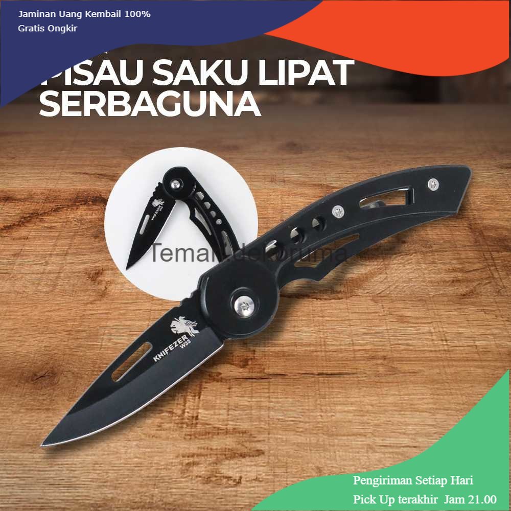 TD - PR2 KNIFEZER Pisau Saku Lipat Mini Serbaguna Portable Knife Survival Tool - W33