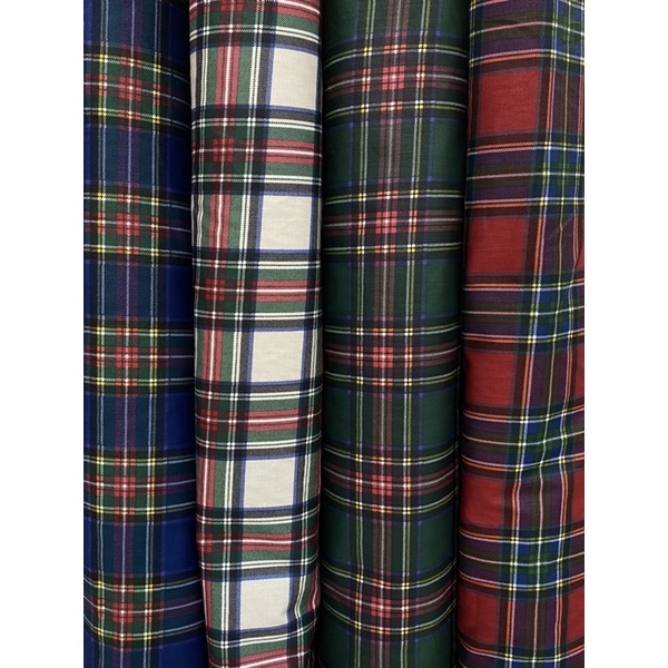 KAIN KATUN JEPANG ORIGINAL - Scotland Gingham Motif Natal 100% Kain Katun