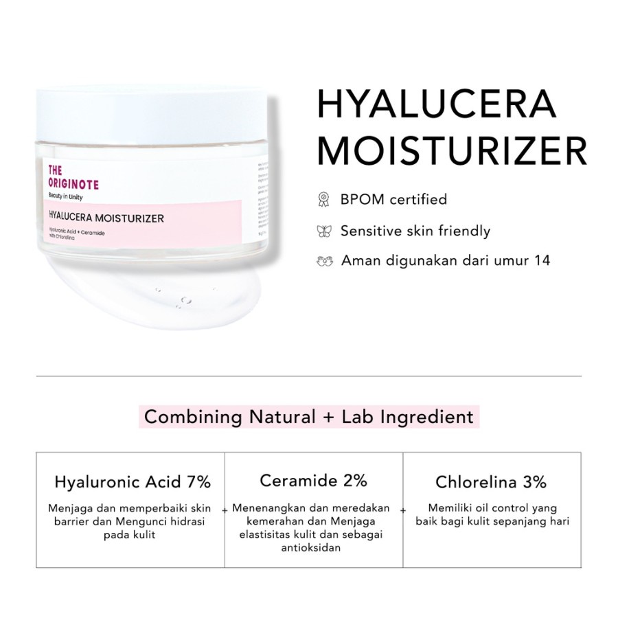 The Originote Hyalucera Moisturizer Gel 50ml - Pelembab Wajah