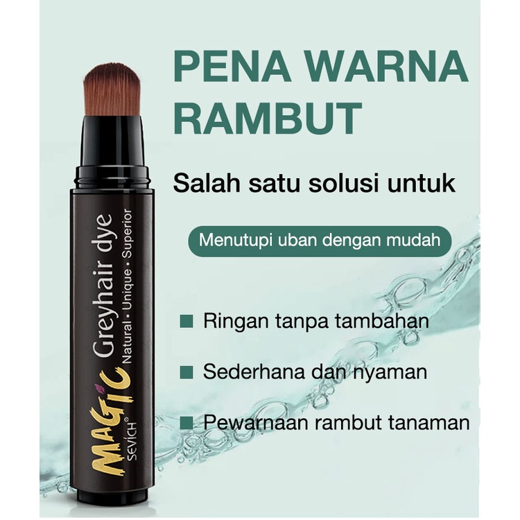 Sevich Pen Warna Rambut Pen Tanpa Air Berus Warna Rambut Temporan Menutupi Rambut Putih 20ml