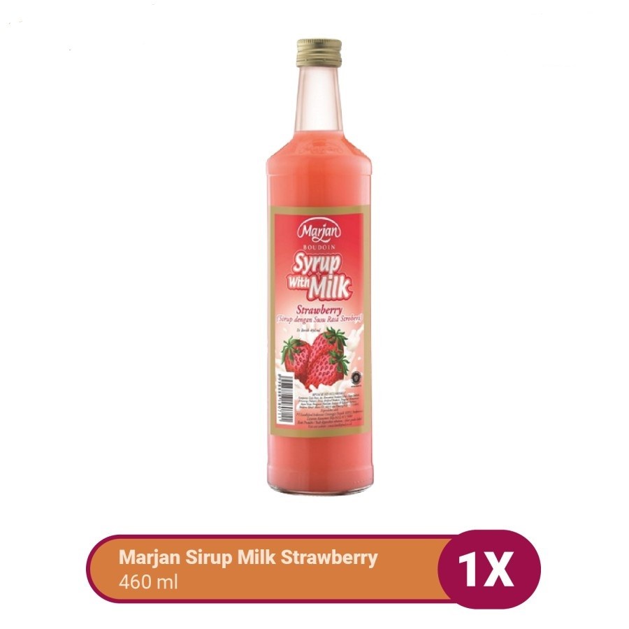 SIRUP SUSU STRAWBERRY MARJAN SYRUP WITH MILK 460ML