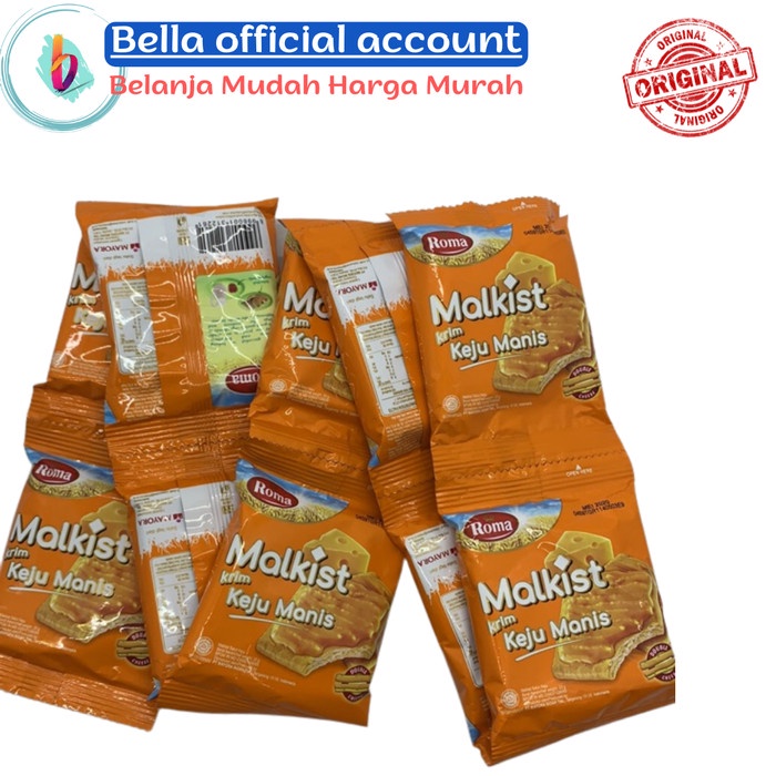 

Roma Malkist Krim Keju Manis 18 gr - 1 RENCENG ISI 10 PCS