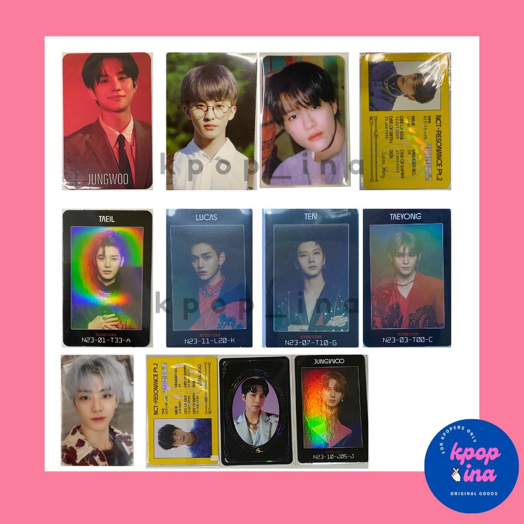 Official Photocard NCT Resonance Era - Yearbook, Access Card, Lenti Card (Jeno, Taeyong, Jungwoo, TE
