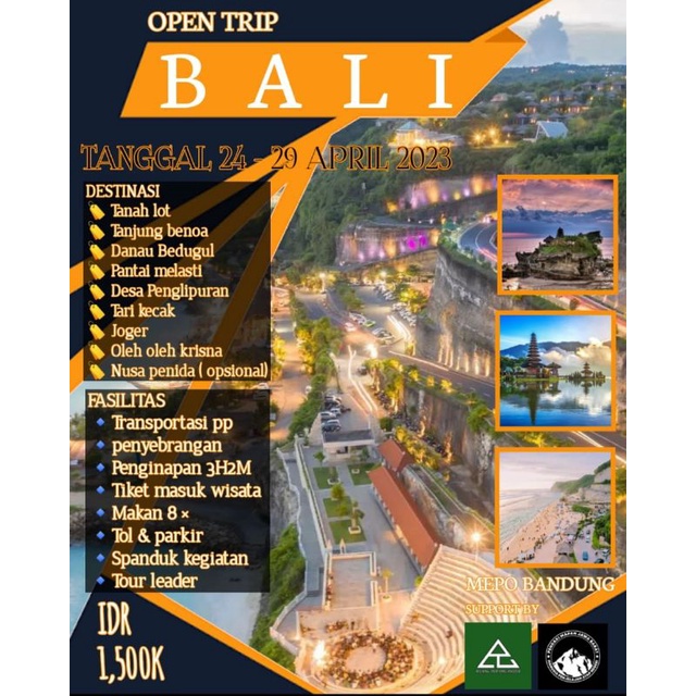 open trip bali 2023