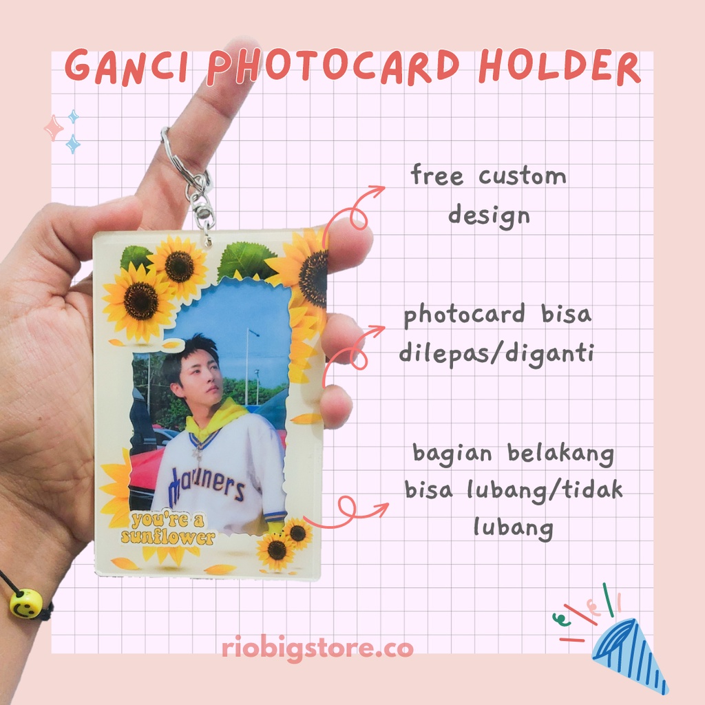 [ CUSTOM ] Akrilik Photocard Pc Holder Custom UV Keychain Acrylic Photoframe Insert Custom Photocard