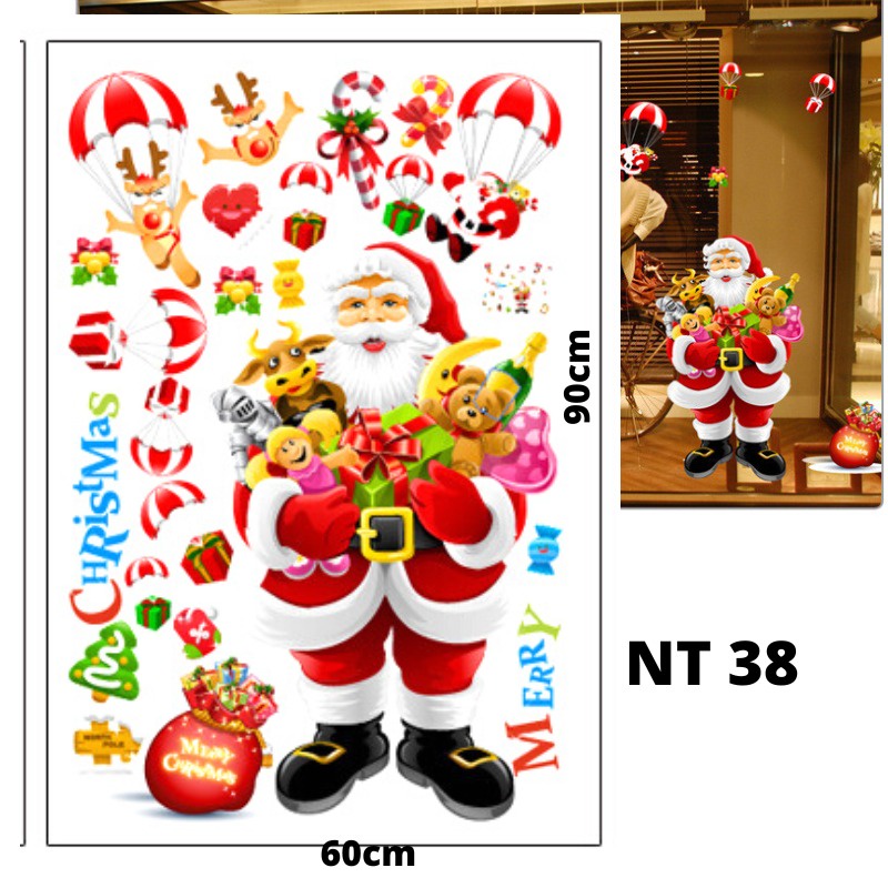 WALL STICKER STIKER NATAL WALLSTIKER SETIKER WALLSTICKER POHON TEMA MOTIF NATAL WALSTICKER WALSTIKER WALLPAPER PAPER MERRY MERY CHRISTMAS CRISTMAS 2022 SANTA CLAUSE TAHUN BARU 2023 DEKORASI HIASAN DINDING TEMBOK PINTU KACA JENDELA DEKOR NATAL banyak