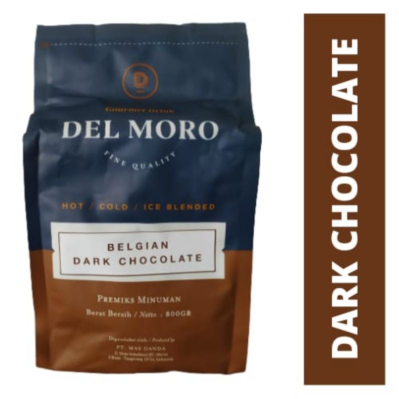 

DELMORO BELGIAN DARK CHOCOLATE 800 GR DEL MORO SERBUK MINUMAN COKLAT