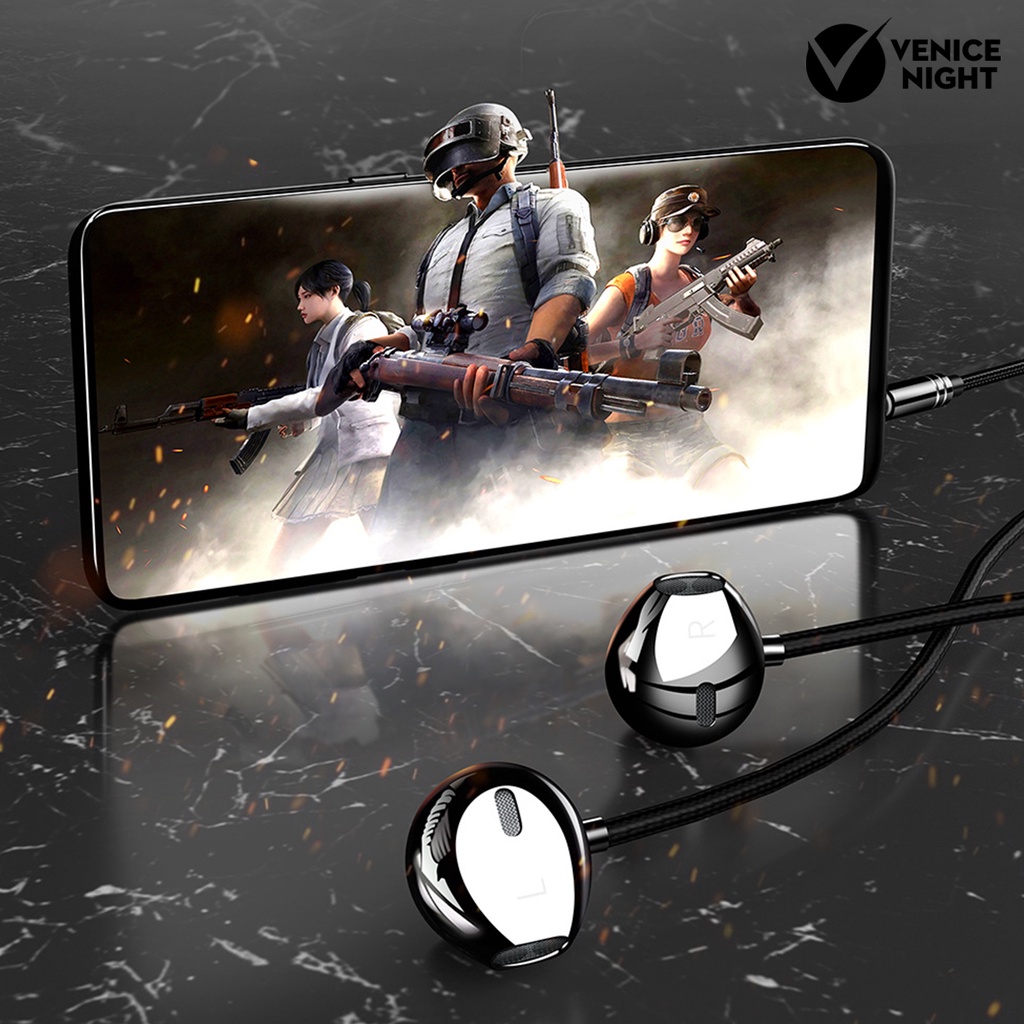 (VNEP) (Berkabel) Earphone In-ear Gaming Noise Isolating Gaming Earbuds Deep Bass Earphones untuk Tablet