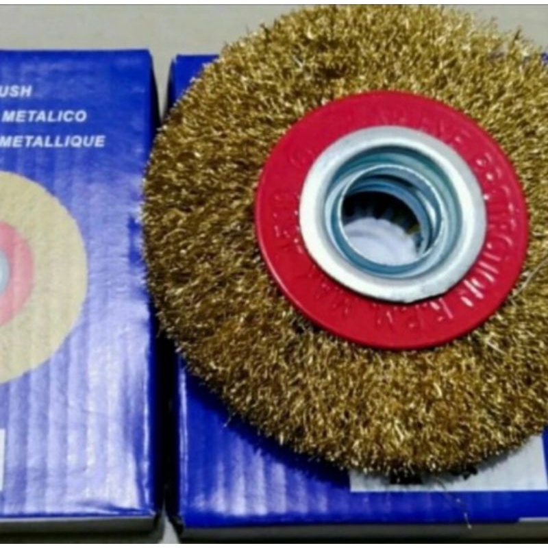 Sikat Kawat Baja - Wire Wheel Brush - Sikat Kawat Gerinda Duduk - 10 inch