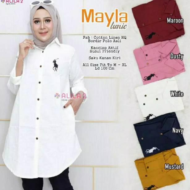 ㅱ [COD] RRgemilang - Pakaian Wanita Terkini Mayla Tunik F King Tunik & M King Tunik BEST PRICE 3799 