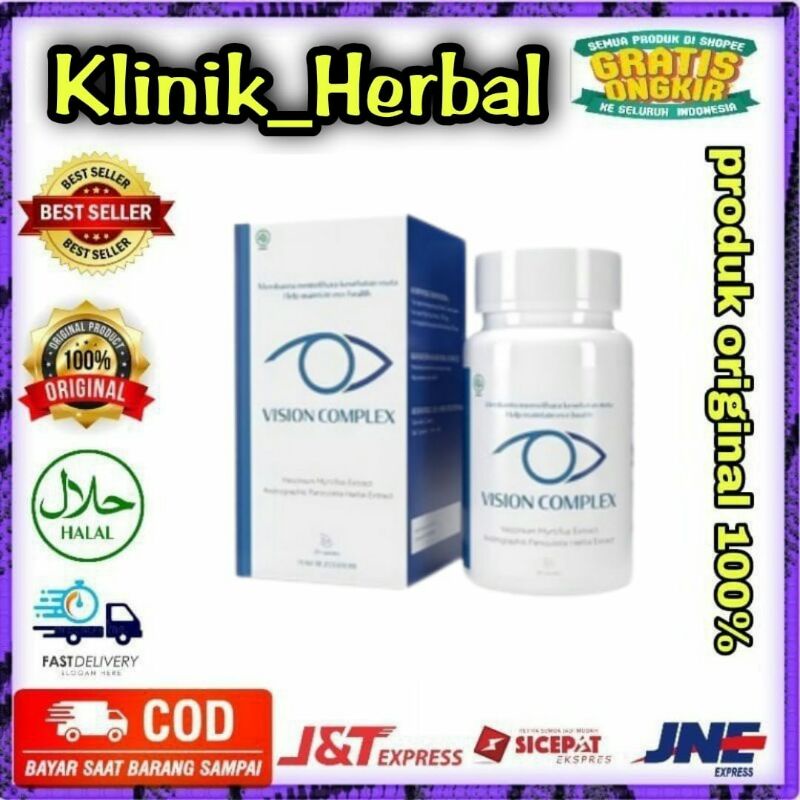 VISION COMPLEX ASLI ORIGINAL OBAT HERBAL MATA TERBAIK CEPAT AMAN BPOM