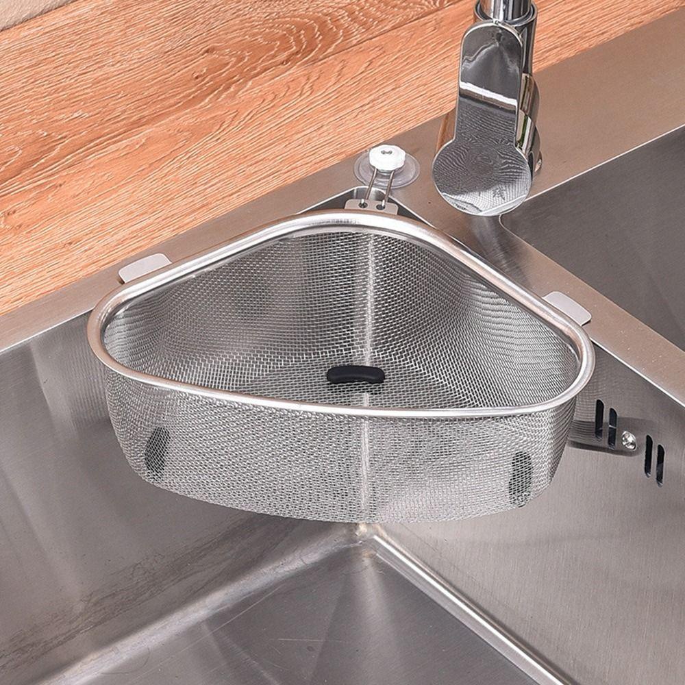 Nickolas1 Drain Basket Stainless Steel Adjustable Bocor Makanan Sayur Kapasitas Besar Saringan Wastafel Dapur