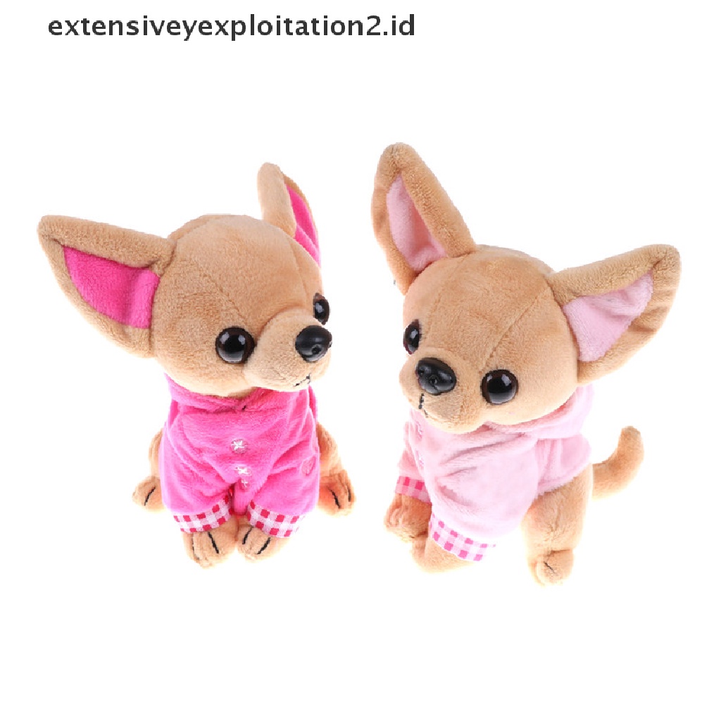 1 Pc Mainan Rompi Anjing Chihuahua Bahan Plush Ukuran 17CM Untuk Hadiah Natal Ulang Tahun Anak