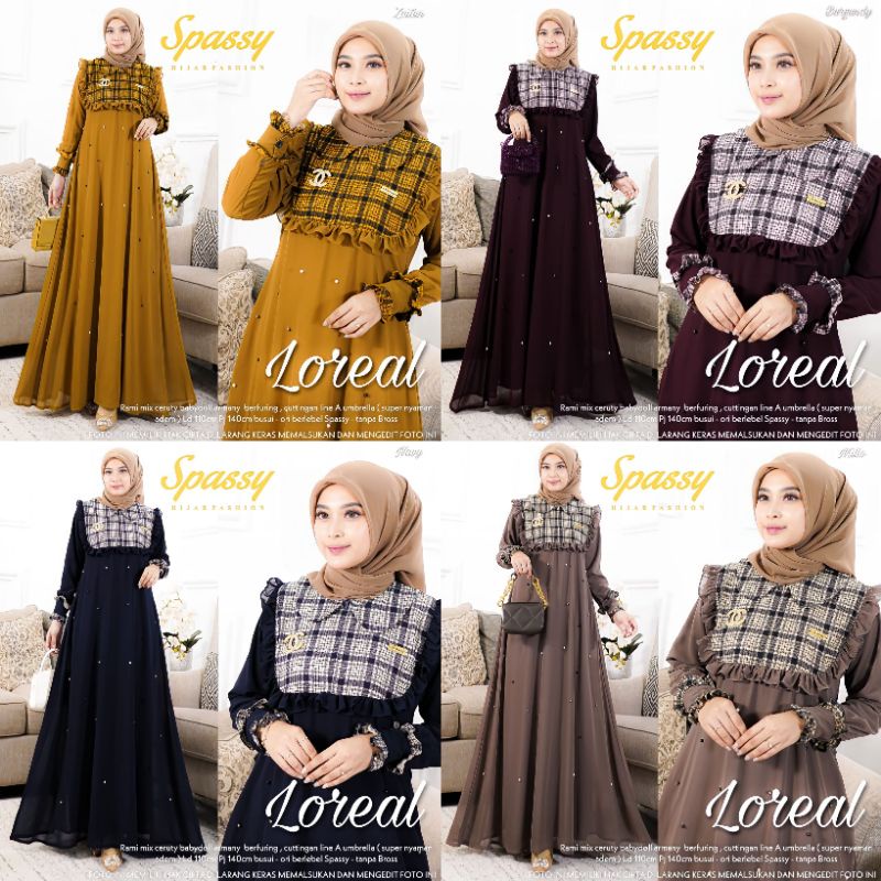 [Ready stok] LOREAL MAXY DRES + elna maxy ori spassy elana