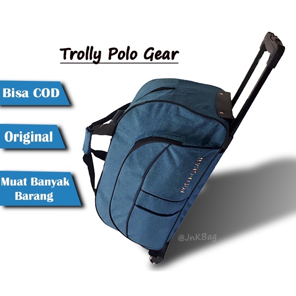 Tas Pakaian Trolly Bag Polo Gear 8827 Bahan Kanvas Ukuran Kabin