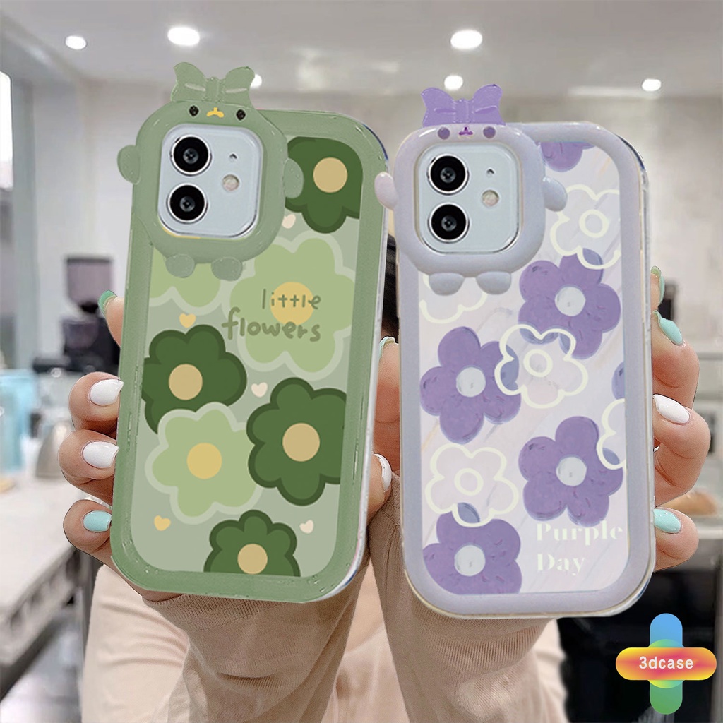 Soft Case TPU Motif Bunga 3D Untuk IPhone 6 7 6S 8 14 Plus XR 11 12 13 14 PRO MAX X XS MAX 11 12 13 Se 2020 6SPlus 7Plus 6Plus 8Plus 14Plus XSMAX