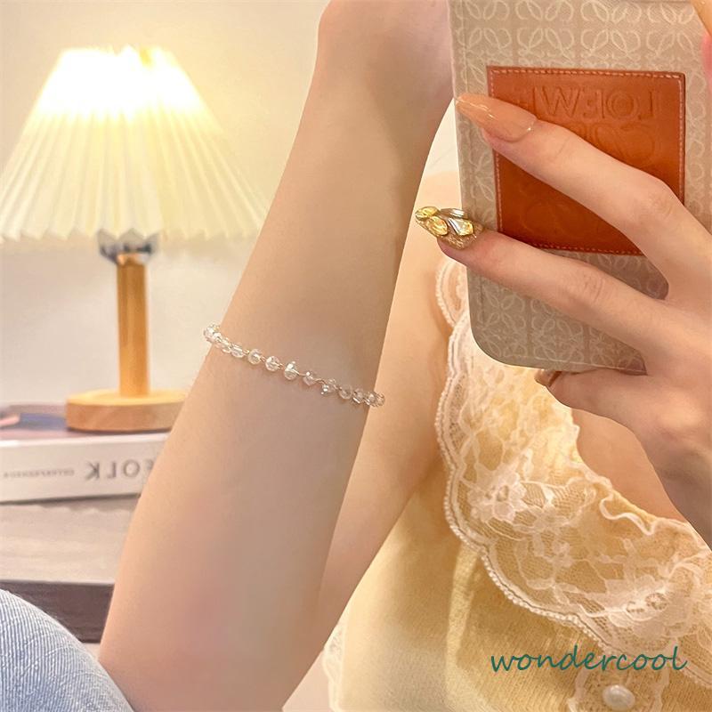 Gelang Kristal Fashion Korea Sederhana Wanita Gadis Gelang Perhiasan Aksesoris-Won