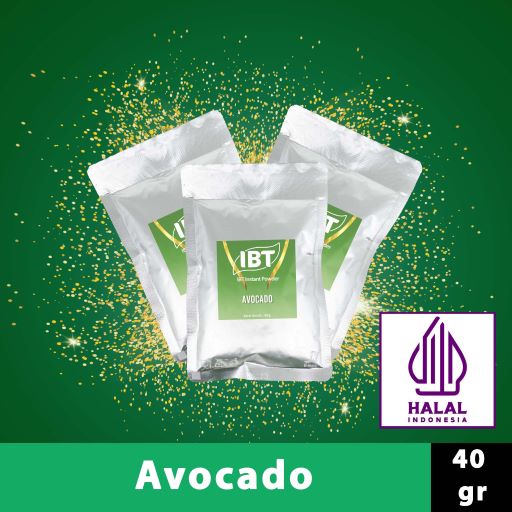 

Bahan Minuman Bubuk Rasa Avocado. Alpukat Instant IBT Drink Powder Sachet