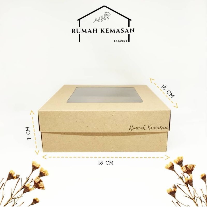 

Box kraft window 18x18x7