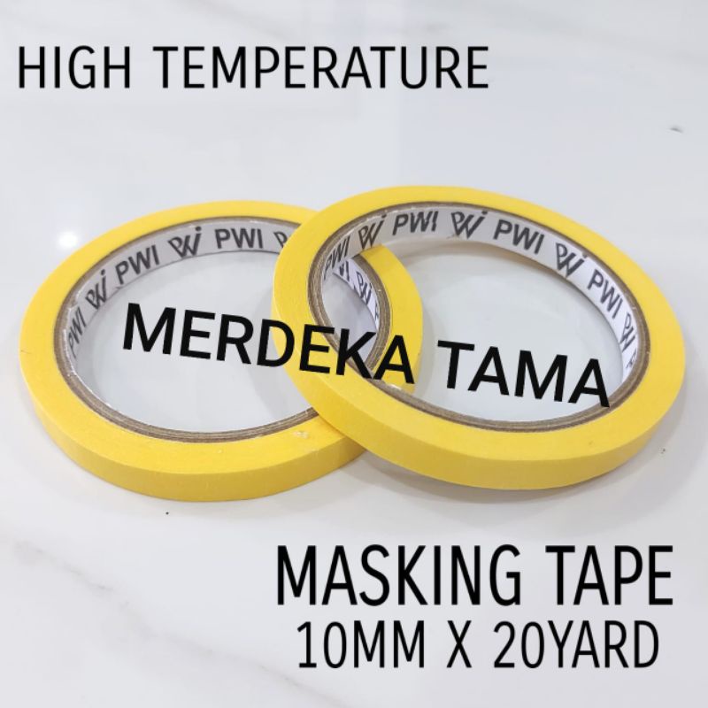 

Solasi Kertas Masking Tape Premium Tahan Panas PWI 10mm x 20yard