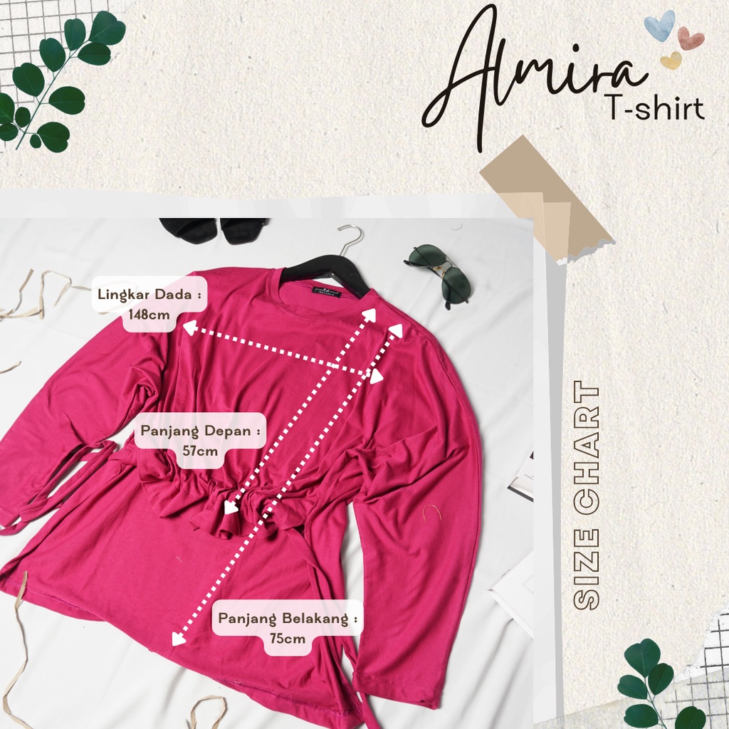 Almira Serut Tshirt by idellstore - Kaos serut depan adem premium korean tshirt