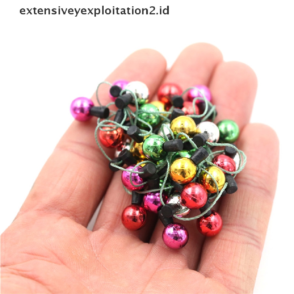 Mainan Miniatur Lampu String Warna-Warni Bahan Plastik Ukuran 1m Untuk Rumah Boneka