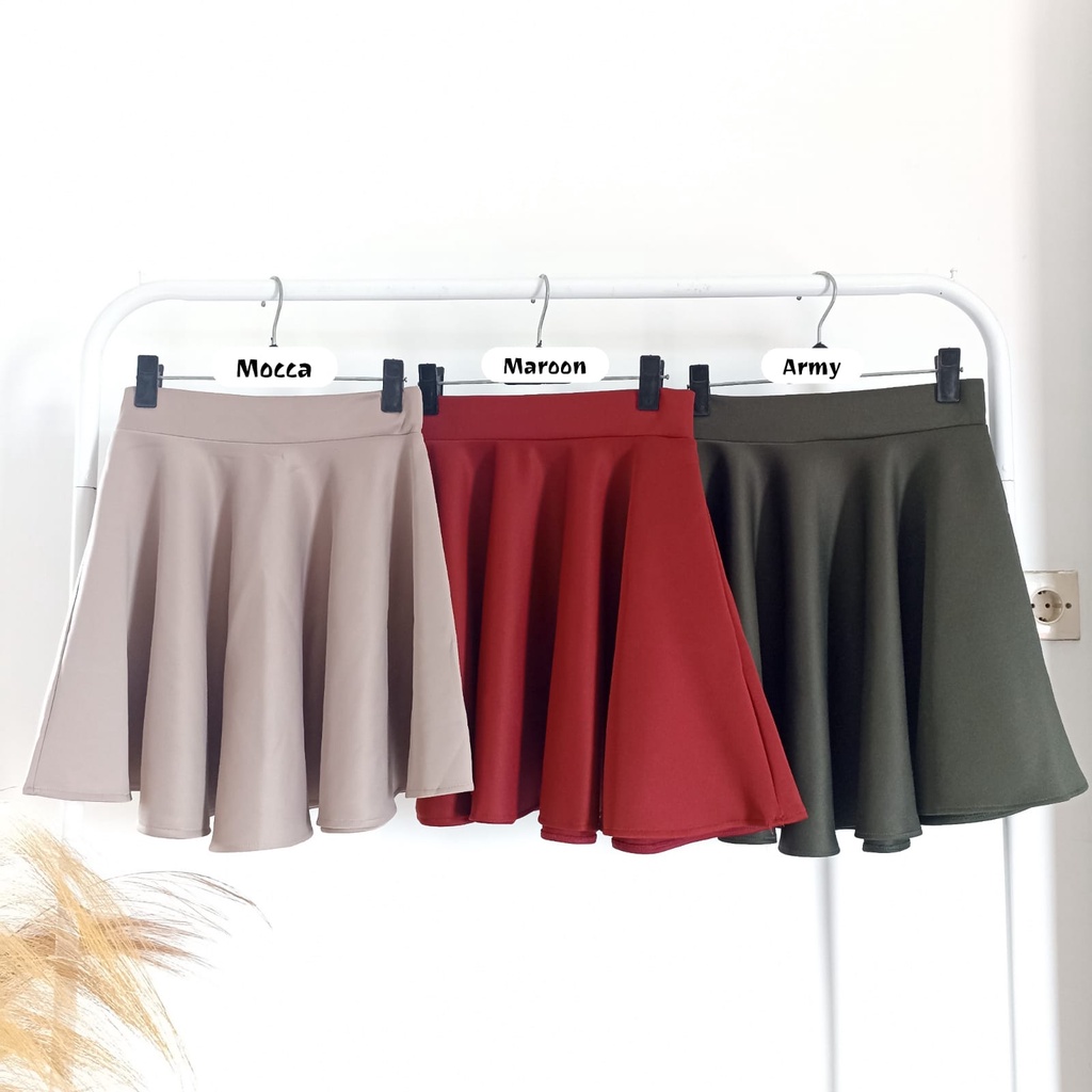 Rok Mini Scuba Midi Premium - Rok lebar tenis olahraga model korea