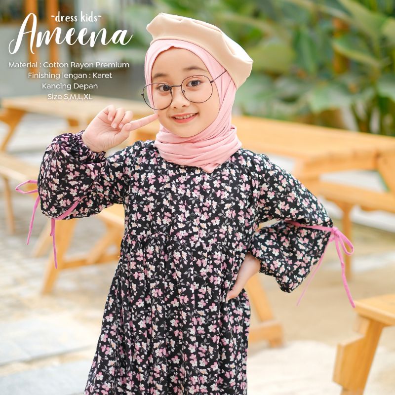 New-Gamis Anak/Homey Dress Anak-Homey Dress Ameena-Bahan Katun Rayon Premium-Busana Muslim Anak murah