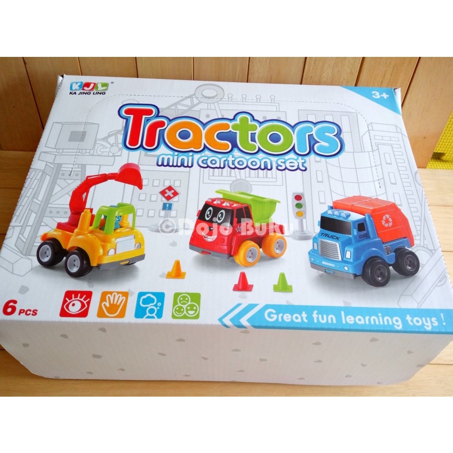 Tractors Mini Cartoon Set ( Mainan Mobil Mobilan Truk Balita)