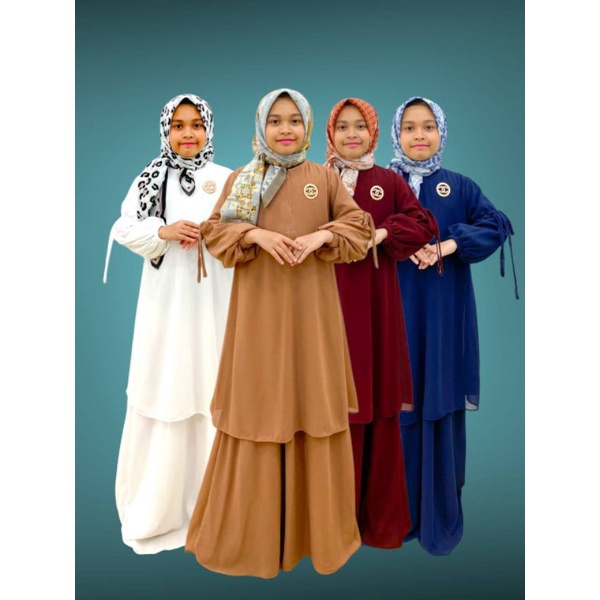 PB Prilly Busan - AISHWA GAMIS MALAYSIA ANAKCERUTY BABYDOLL PREMIUM - GAMIS ANAK 2 LAYAR - GAMIS POLOS ANAK