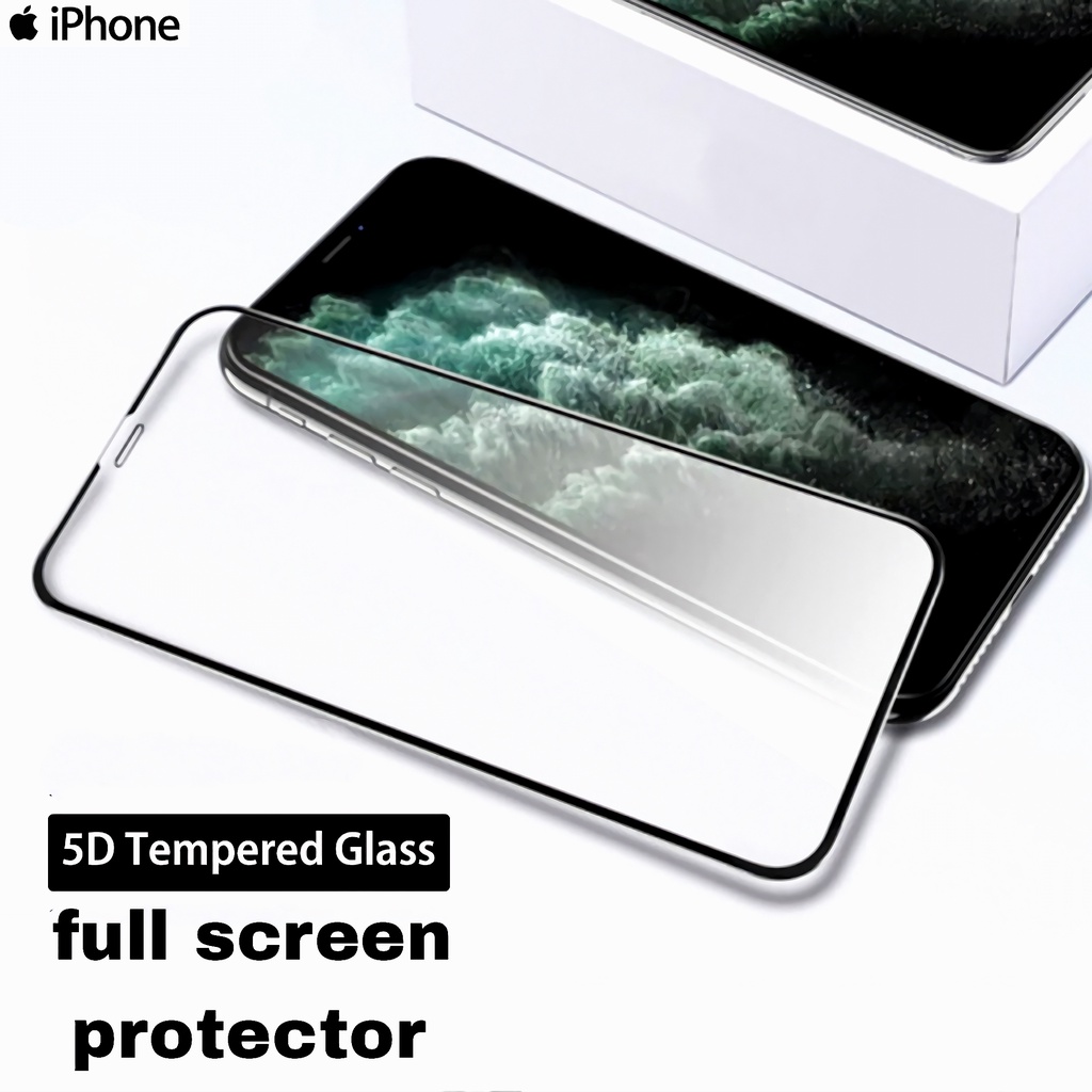 TG TEMPERED GLASS IPHONE FULL 5D / ANTI GORES / PELINDUNG LAYAR 5D FULL ALL TYPE IPHONE 12 mini 14 PRO MAX 14+