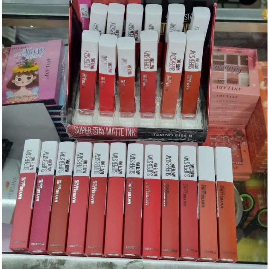 ( PERLUSIN) 12 PCS LIPCREAM MYB SUPERSTAY MATTE INK