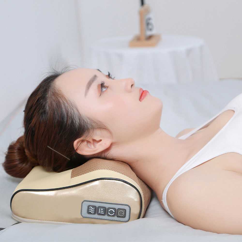Bantal Pijat Elektrik Terapi Leher Punggung Portable Full Body Multifungsi Massage Original